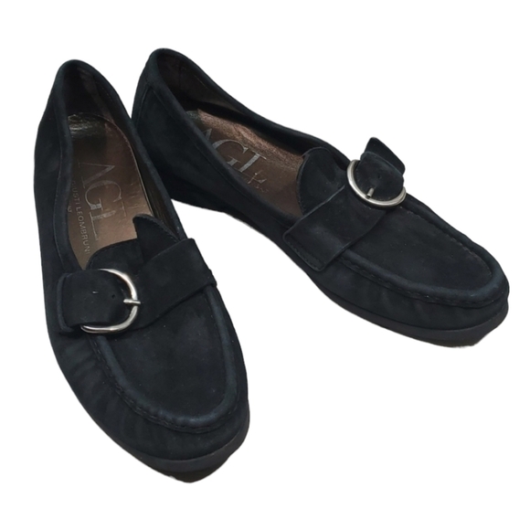 AGL Womens Loafer Suede Slip On Flats shoes sz 37 US 7 - Picture 1 of 14